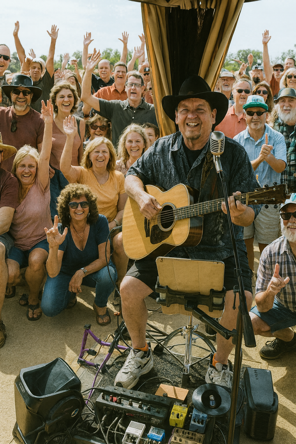 SmorgyMusic performing live acoustic music at a Napa Valley winery event